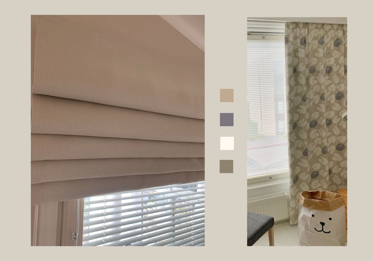 Verhot voi valmistaa pimentävästä kankaasta tai vuorittaa peruskankaat pimentävällä vuorikankaalla.